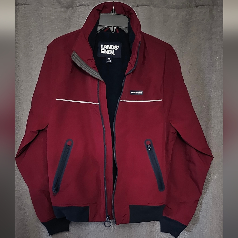 Lands' End Classic Squall Waterproof Jacket Deep Claret XS New NWT Men's…
